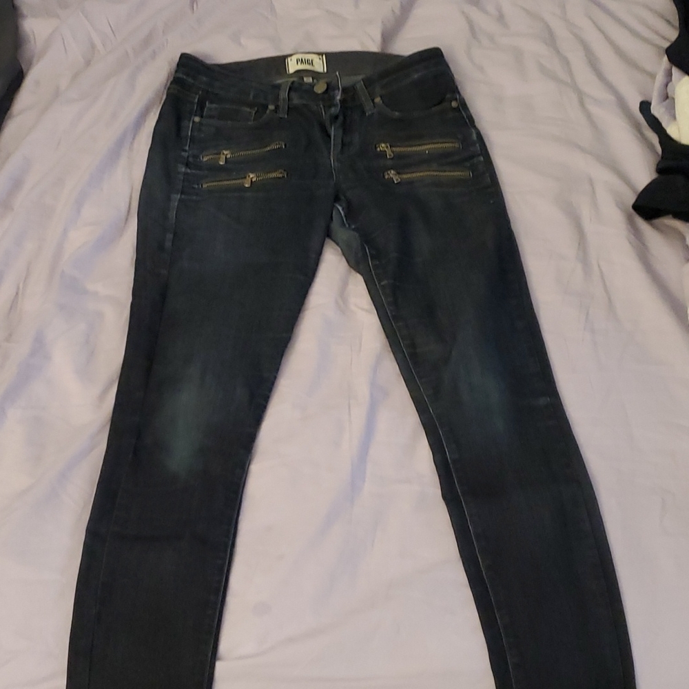 paige size 26 jeans with zippers